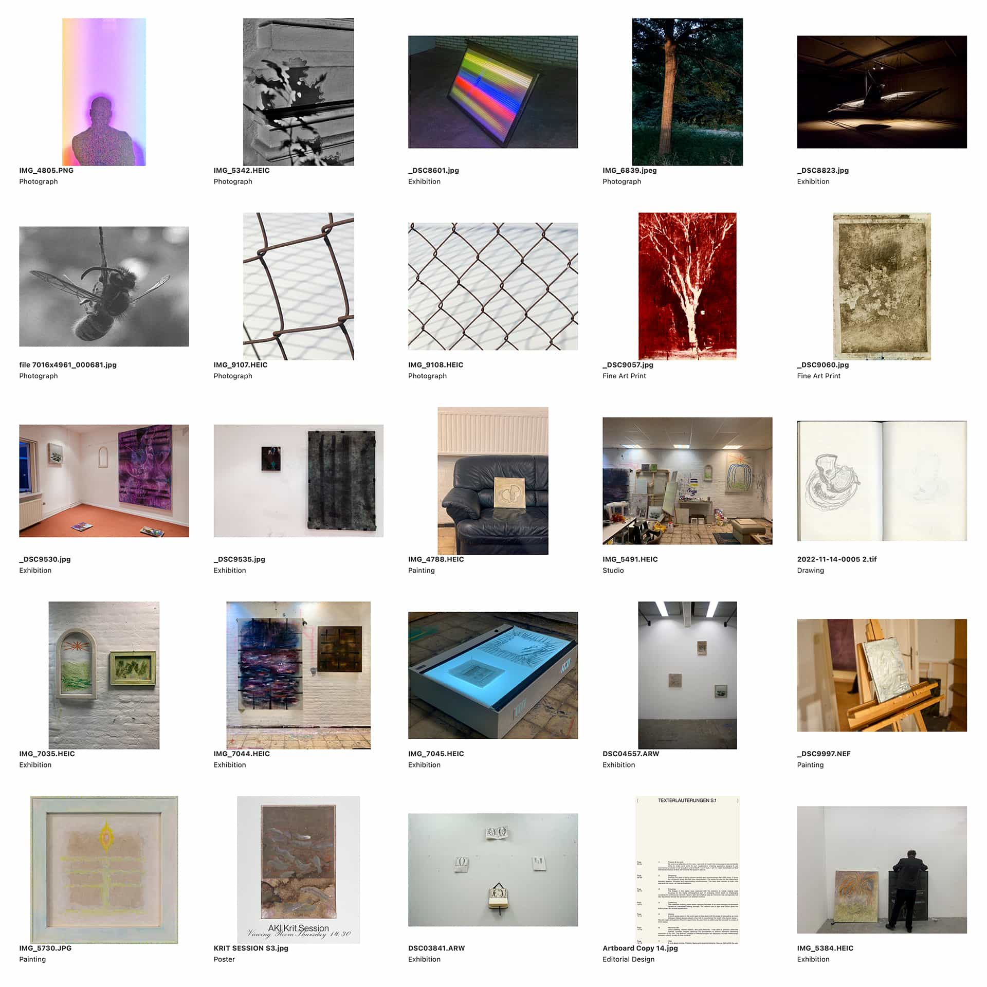 A comprehensive archive of Simon Scharinger's creative work over the last ten years